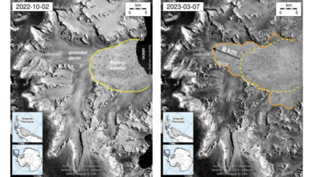 Antarktika’da 2 ayda şoke eden sürat: Hektoria buzulu 8 kilometre eridi