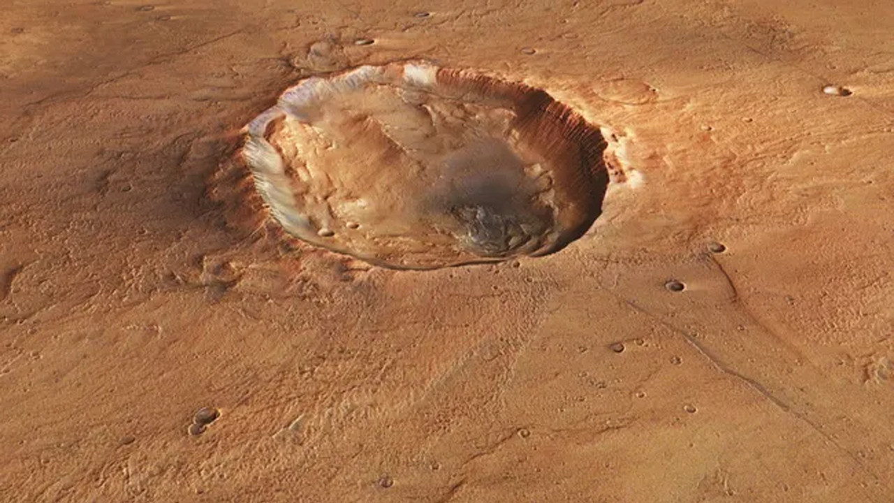 Bilim insanlarını şaşırtan imaj: Mars’ta ‘uçan kelebek’ krateri